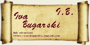 Iva Bugarski vizit kartica